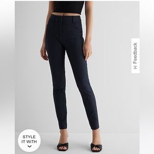 Navy Blue Express Columnist Skinny  AnkleTrouser Pants